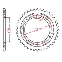 MTX 36 Tooth Rear Sprocket for Honda CB300FA 2016-2018