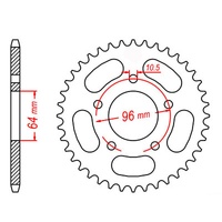 MTX 47 Tooth Rear Sprocket for Honda XL200R 1984