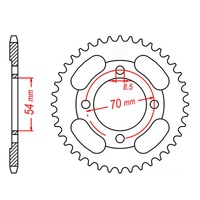 MTX 45 Tooth Rear Sprocket for Honda C90 1967-2009
