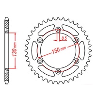 MTX 44 Tooth Rear Sprocket for Honda VT250FD 1985-1987