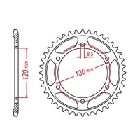 MTX 48 Tooth Rear Sprocket for Yamaha XT250 2008-2024