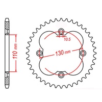 MTX 39 Tooth Rear Sprocket for Honda TRX400EX 2WD SPORTRAX 2005-2007