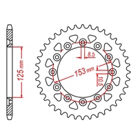 MTX 39 Tooth Rear Sprocket for Honda CRF150F 2003-2008