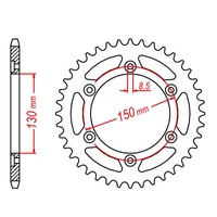 MTX 52 Tooth Rear Sprocket for Honda CBR250R MC19 1988-1989