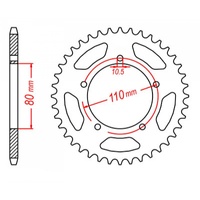 MTX 38 Tooth Rear Sprocket for Honda VT250 MAGNA 1995-1996
