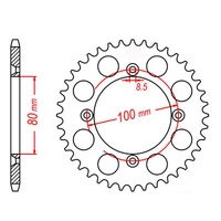 MTX 46 Tooth Rear Sprocket for Honda CRF125F 2013-2023