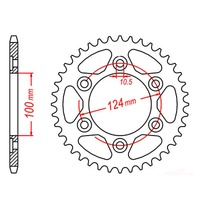 MTX 42 Tooth Rear Sprocket for Ducati Sport 1000/S 2007