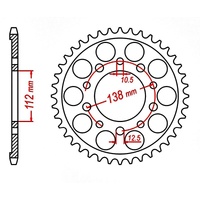 MTX 39 Tooth Rear Sprocket for Honda NC700 INTEGRA 2013-2014