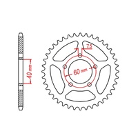 MTX 44 Tooth Rear Sprocket for KTM 50 SX Pro Junior 2009
