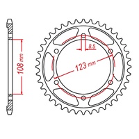MTX 60 Tooth Rear Sprocket for Aprilia 125 RS-4 2014