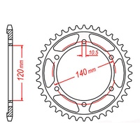 MTX 45 Tooth Rear Sprocket for Kawasaki W800 Street 2020-2022