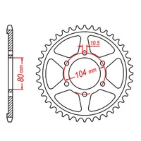 MTX 40 Tooth Rear Sprocket for Kawasaki KZ550C 1980-1983