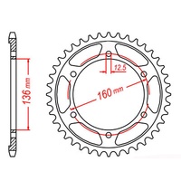 MTX 40 Tooth Rear Sprocket for Kawasaki GPZ1000 RX 1986-1988