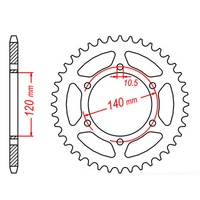 MTX 41 Tooth Rear Sprocket for Suzuki GSXR600 1998-2000