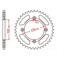 MTX 45 Tooth Rear Sprocket for Suzuki RM80 1991-1994