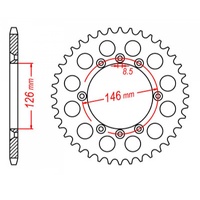 MTX 50 Tooth Rear Sprocket for Suzuki TS125ER 1985