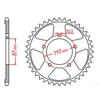 MTX 43 Tooth Rear Sprocket for Suzuki GSF600 Bandit 1995-2001