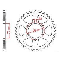 MTX 46 Tooth Rear Sprocket for Suzuki DR370 1978-1979