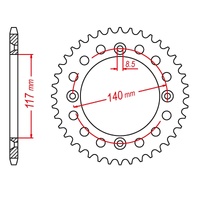 MTX 46 Tooth Rear Sprocket for Yamaha YZ80 1986-1992