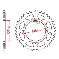 MTX 39 Tooth Rear Sprocket for Yamaha SRV250 1992-1998