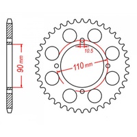 MTX 37 Tooth Rear Sprocket for Yamaha XS250 1983