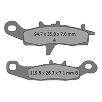 Pro-X Front Brake Pads for Kawasaki KFX450 R (Right) 2008-2014