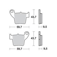 Pro-X Sintered Rear Brake Pads for Honda CRF150 R  2007-2025
