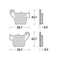 Pro-X Sintered Rear Brake Pads for Honda CRF250 F 2019-2025