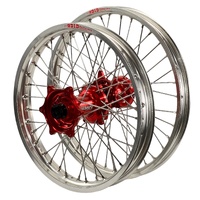 DID ENVY Silver/Red 21/19 Wheel Set for Honda CR125R 1989-1994