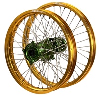 DID ENVY Gold/Green 21/18 Wheel Set for Kawasaki KX250 1989-1992