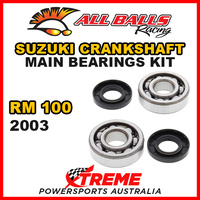All Balls 24-1006 For Suzuki RM100 RM 100 2003 Crankshaft Main Bearings