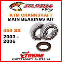 All Balls 24-1106 KTM 450SX 450 SX 2003-2006 Crankshaft Main Bearings MX