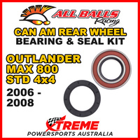 25-1516 ATV REAR WHEEL BEARING KIT CAN AM OUTLANDER MAX 800 STD 4X4 2006-2008