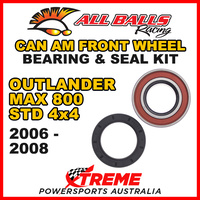 25-1516 ATV FRONT WHEEL BEARING KIT CAN AM OUTLANDER MAX 800 STD 4X4 2006-2008