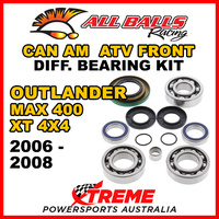 25-2069 Can Am Outlander MAX 400 XT 4X4 13-14 ATV Front Differential Bearing Kit