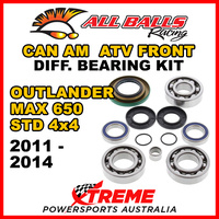 25-2069 Can Am Outlander MAX 650 STD 4x4 11-14 Front Differential Bearing Kit