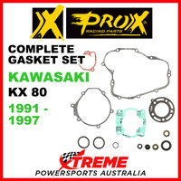 ProX Kawasaki KX80 KX 80 1991-1997 Complete Gasket Set 34.4101