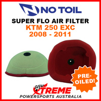 No Toil KTM 250EXC 250 EXC 2008-11 Super Flo Flame Resistant Air Filter Element