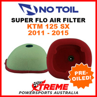 No Toil KTM 125SX 125 SX 2011-2015 Super Flo Flame Resistant Air Filter Element