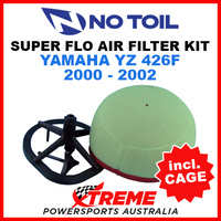No Toil Yamaha YZ426F YZF426 2000-2002 Super Flo Kit Air Filter with Cage