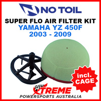 No Toil Yamaha YZ450F YZF450 2003-2009 Super Flo Kit Air Filter with Cage