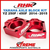 RHK MX AXLE BLOCK KIT RED YAMAHA YZ 250F 450F YZ250F YZ450F 2014-2015 DIRT BIKE