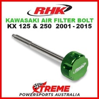 RHK MX GREEN AIR FILTER BOLT MOTO KAWASAKI KX125 KX250 KX 125 250 2001-2015 DIRT