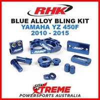 RHK MX BLUE ALLOY BLING KIT YAMAHA YZ450F YZ 450F YZF450 2010-2015 DIRT BIKE