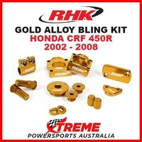 RHK MX GOLD ALLOY BLING KIT HONDA CRF450R CRF 450R 2002-2008 DIRT BIKE MOTO