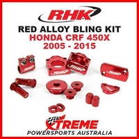 RHK MX RED ALLOY BLING KIT HONDA CRF450X CRF 450X 2005-2015 DIRT BIKE MOTOCROSS