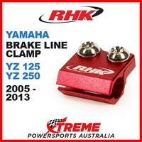 RHK MX RED BRAKE LINE CLAMP MOTOCROSS YAMAHA YZ125 YZ250 YZ 125 250 2005-2013