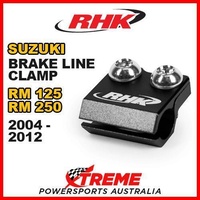 RHK MX BLACK BRAKE LINE CLAMP MOTOCROSS For Suzuki RM125 RM250 RM 125 250 2004-2012