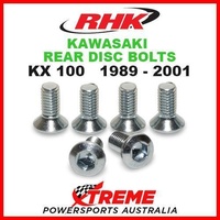 RHK MX REAR HEAVY DUTY BRAKE DISC BOLT SET KAWASAKI KX100 KX 100 1989-2001 MOTO