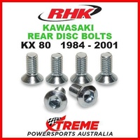 RHK MX REAR HEAVY DUTY BRAKE DISC BOLT SET KAWASAKI KX80 KX 80 1984-2001 MOTO